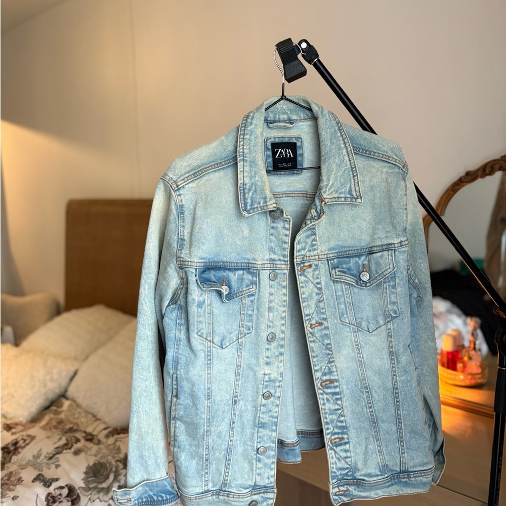 Zara Faded Blue Denim Jacket